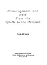 Encouragement and Help from the Epistle to the Hebrews