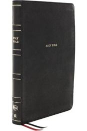 NKJV Bible, Giant Print, Center Column, Reference, Easy to Read, Thumb Index, Black Leathersoft