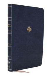 NKJV Giant Print, Center-Column. Reference Bible, Blue Leathersoft