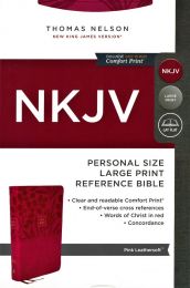 NKJV Personal Size Large Print Reference Bible, Pink Leathersoft 2653PK