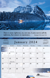 Gospel of Peace 2024 Calendar with verses for Outreach