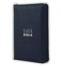 Slovak Blue Bible with zip & thumb Index