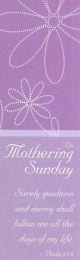 Mothering Sunday Bookmark, Surely Goodness (Purple Flowers)