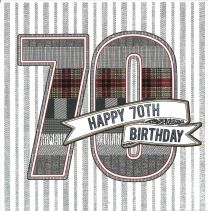 Birthday Card 70th, CL162