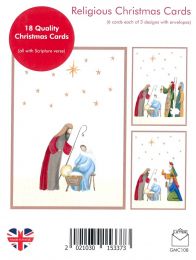 18 Religious Christmas Cards GMC108