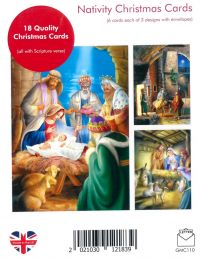 18 Nativity Christmas Cards GMC110