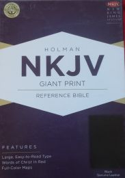 NKJV Giant Print Reference Black Leather Bible 4510-5