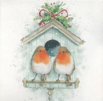 10 Christmas Cards, Christmas Robins, GMC139