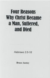 Four Reasons Why Christ Became a Man, Suffered and Died