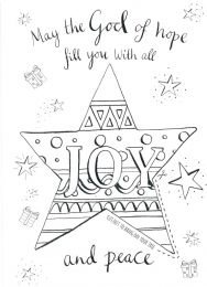 Christmas Card, Joy Colouring Cut Out, CP16