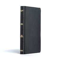 KJV Large Print Thinline Bible, Black Genuine Leather
