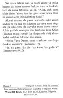 Hausa 3 "Religion Is Not A Title To Heaven"