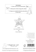 Christmas Card, Joy Colouring Cut Out, CP16