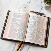 KJV Large Print Thinline Bible, Brown Goatskin
