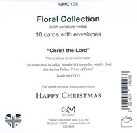 10 Floral Collection Christmas Cards "Christ the Lord" GM19026