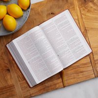KJV Large Print Thinline Bible, Brown Leathersoft