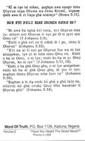 Yoruba 2 Tract "Have You Heard The Good News?"