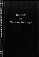 Index to Various Writings on Scriptural Topics