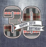 Birthday Card 30th, CL158