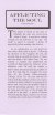 Afflicting the soul