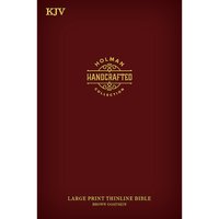 KJV Large Print Thinline Bible, Brown Goatskin