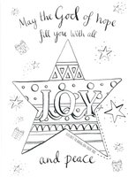 Christmas Card, Joy Colouring Cut Out, CP16