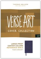 KJV Large Print Center Column Reference Bible with thumb index, Purple