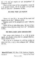 Yoruba 5 Tract "Now Is The Time"