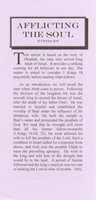 Afflicting the soul