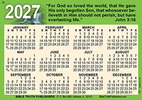 Wallet 2027 Calendar