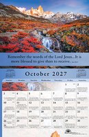 Gospel of Peace Calendar 2027 with daily verses