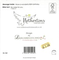 Birthday Card 80th, CL163