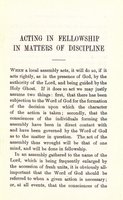 Acting in Fellowship in Matters of Discipline