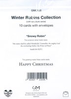 10 Winter Robins Collection Christmas Cards "Snowy Robin" GM21019