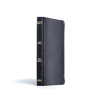 KJV Thinline Bible, Black Genuine Leather