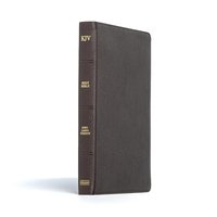 KJV Large Print Thinline Bible, Brown Goatskin