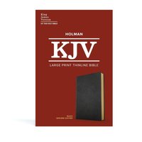 KJV Large Print Thinline Bible, Black Genuine Leather