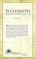 Ecclesiastes, Wisdom Under the Sun
