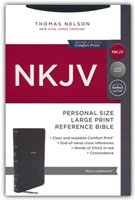 NKJV Personal Size Large Print Reference Bible, Black Leathersoft 2653BK
