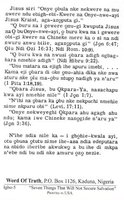 Igbo 5 "Seven Things That Will Not Secure Salvation"