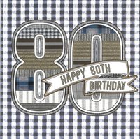 Birthday Card 80th, CL163
