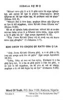 Yoruba 3 Tract "What Do The Scriptures Say?"