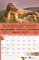Gospel of Peace 2027 Calendar with verses for Outreach