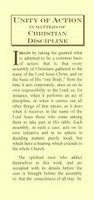 Unity of Action in matters of Christian Discipline