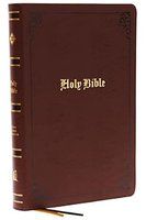 KJV Large Print Center-Column Reference Bible, Comfort Print--bonded leather, brown (indexed)