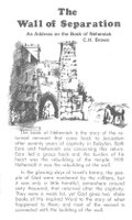 Wall of Separation: An Address on the Book of Nehemiah