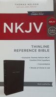 NKJV Thinline Reference Black Leatherflex Bible 1782-4