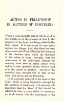 Acting in Fellowship in Matters of Discipline